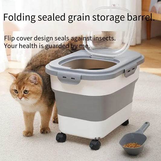 13/33LB Folding Pet Food Storage Container