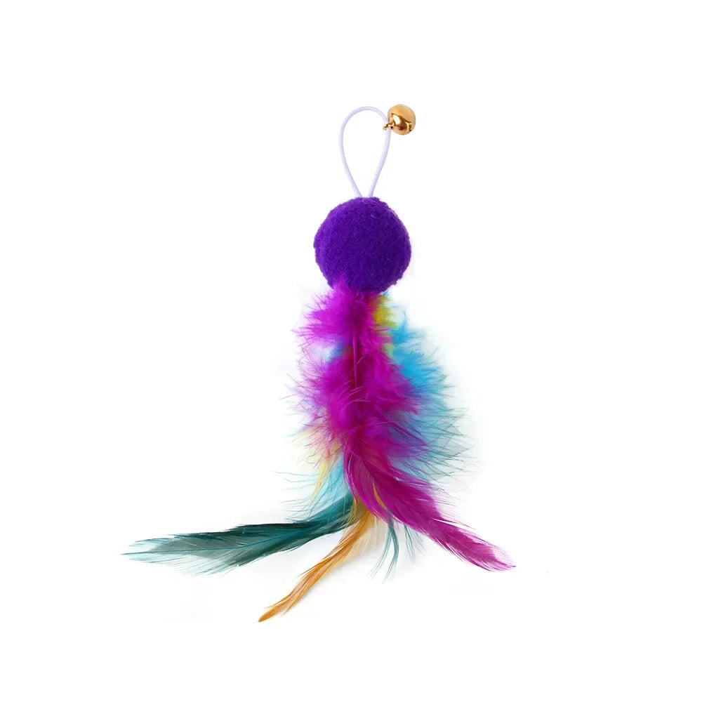 Whisker Wonderland Cat Feather Toys - ZATShop THT-2-Purple