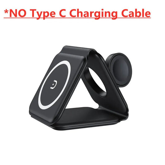 1 magnetic wireless charger pad - ZATShop No Cable black