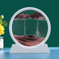 3D Moving Sand Art Round Glass - ZATShop White Base-Brown / 12 inch