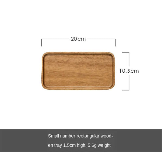 Acacia Square Wooden Plates - ZATShop 20X10CM