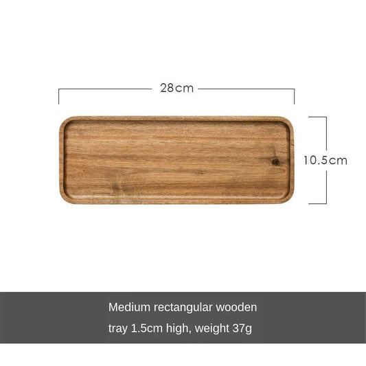 Acacia Square Wooden Plates - ZATShop 28X10.5CM
