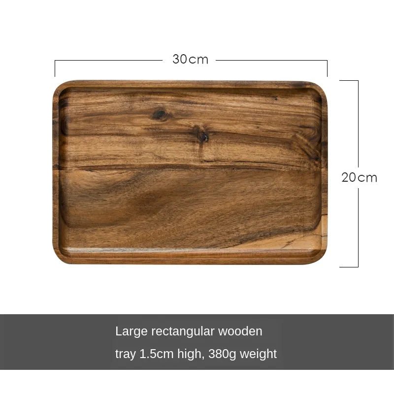 Acacia Square Wooden Plates - ZATShop 30X20CM
