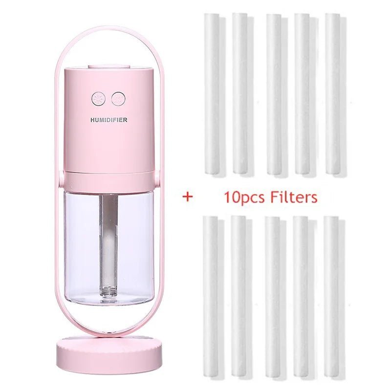 Alovliv 200ml Air Humidifier - ZATShop Pink + 10pcs Filters