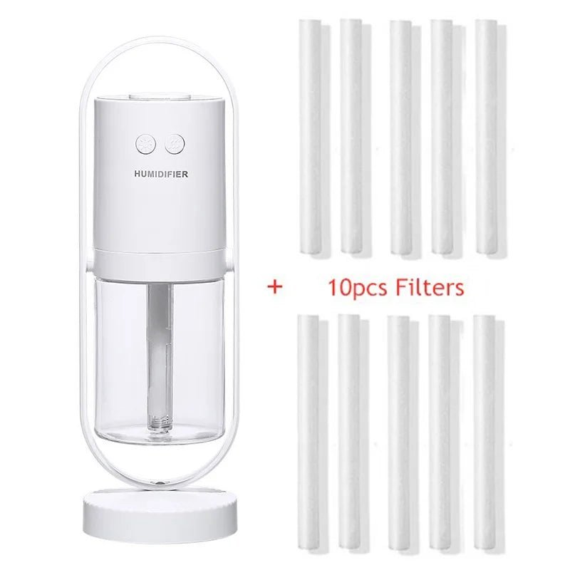 Alovliv 200ml Air Humidifier - ZATShop White + 10pcs Filters