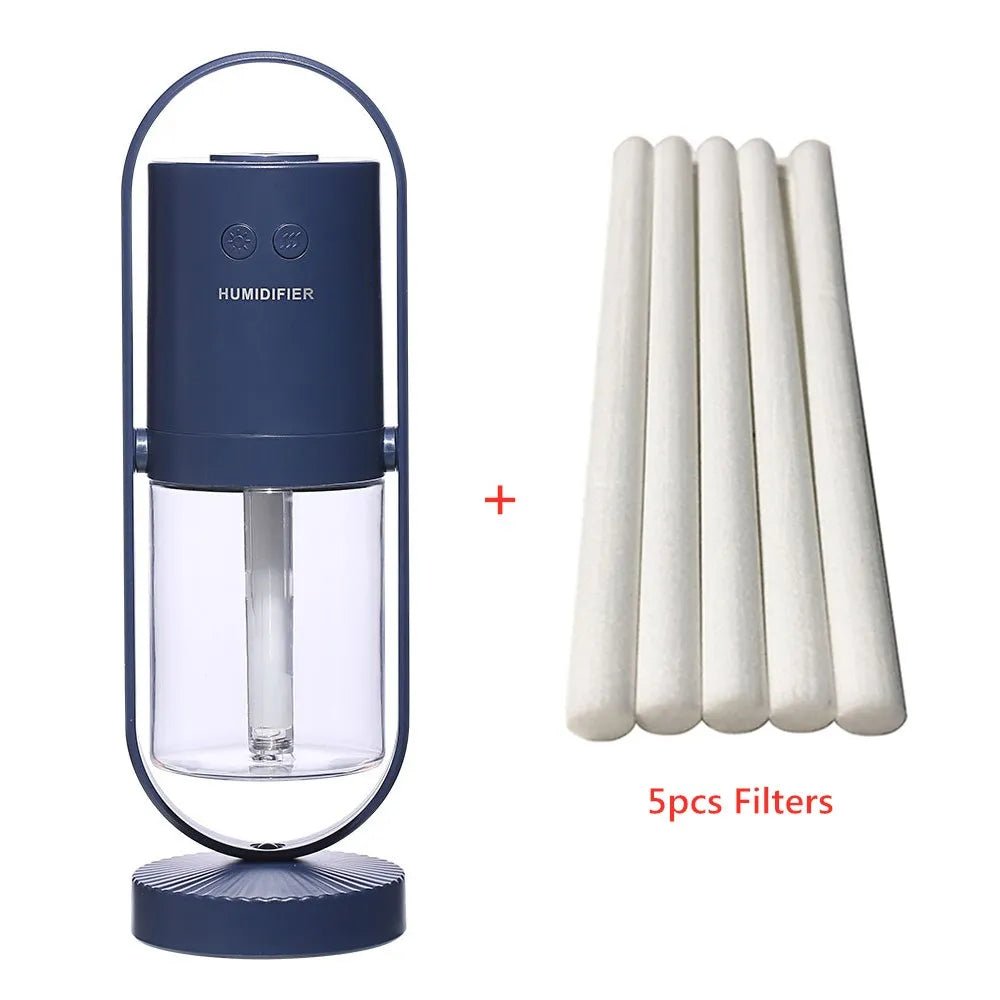 Alovliv 200ml Air Humidifier - ZATShop Dark Blue + 5pcs Filters