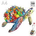 Animal Wooden Puzzles Jigsaw - ZATShop A4 Sea Turtle