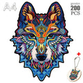 Animal Wooden Puzzles Jigsaw - ZATShop A4 Wolf