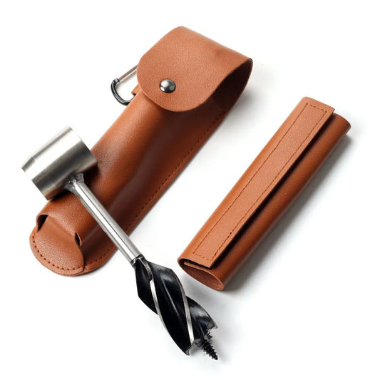 Auger Wrench Outdoor Survival Hand Drill - ZATShop Brown