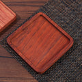 Classic Style Solid Wood Coasters - ZATShop Rosewood Square - Square Inlay