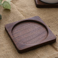 Classic Style Solid Wood Coasters - ZATShop Walnut Square - Round Inlay