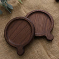 Classic Style Solid Wood Coasters - ZATShop Walnut Round - Round Inlay/Grip