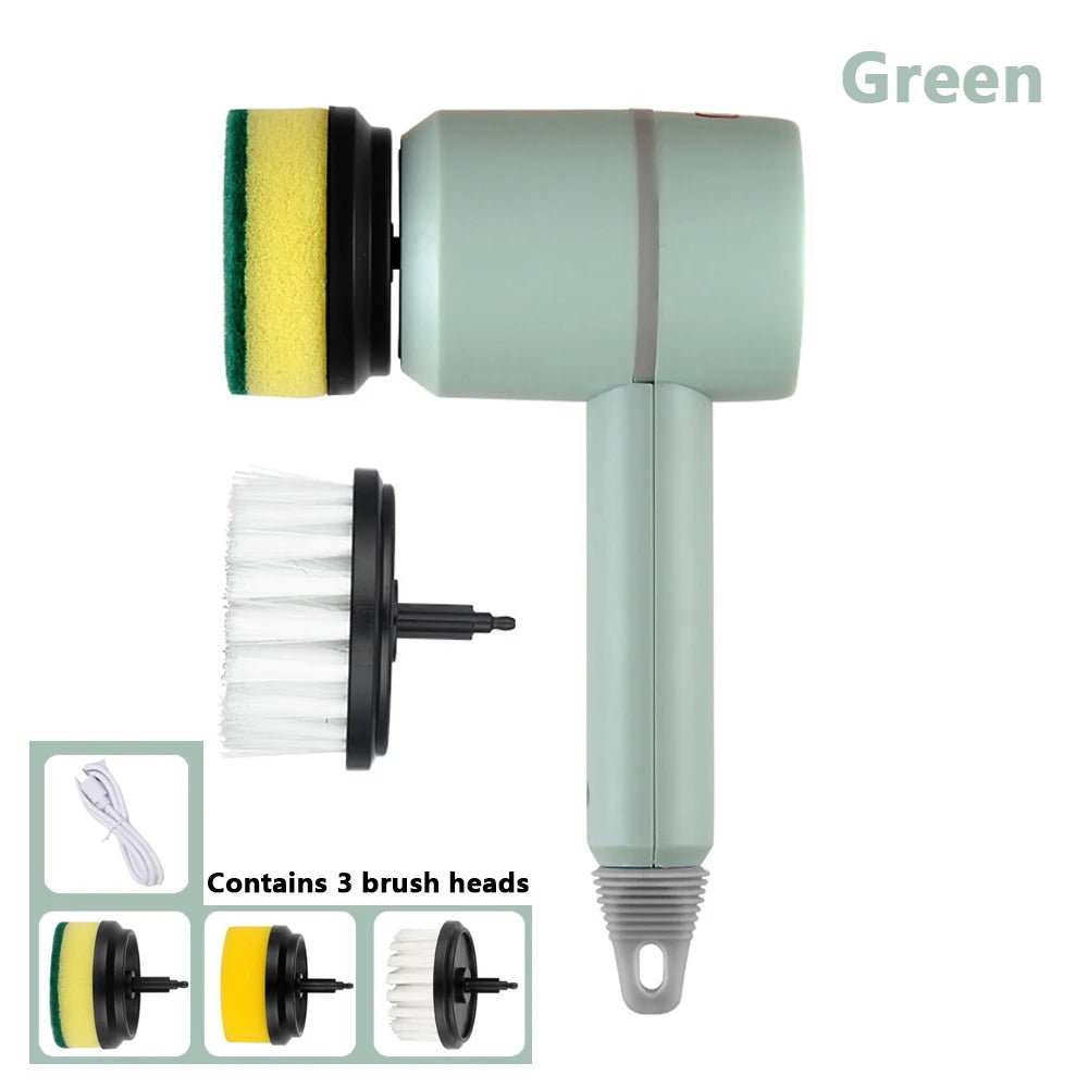 Electric Cleaning Brush - ZATShop 1200mAh Green