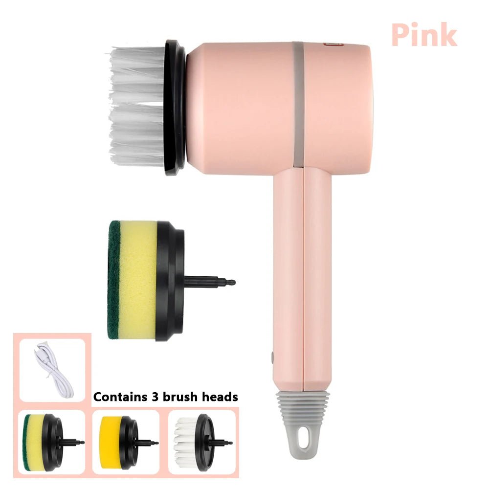 Electric Cleaning Brush - ZATShop 1200mAh Pink