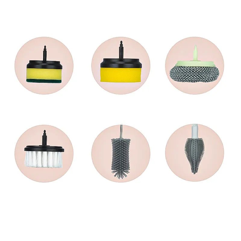 Electric Cleaning Brush - ZATShop Six piece set