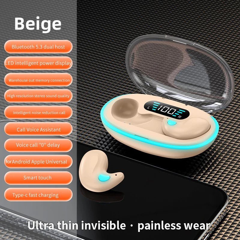 Invisible Sleep Wireless Earphone Bluetooth - ZATShop B-Beige
