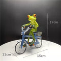 NORTHEUINS Modern Resin Frog Figurines - ZATShop Bicycle Frog