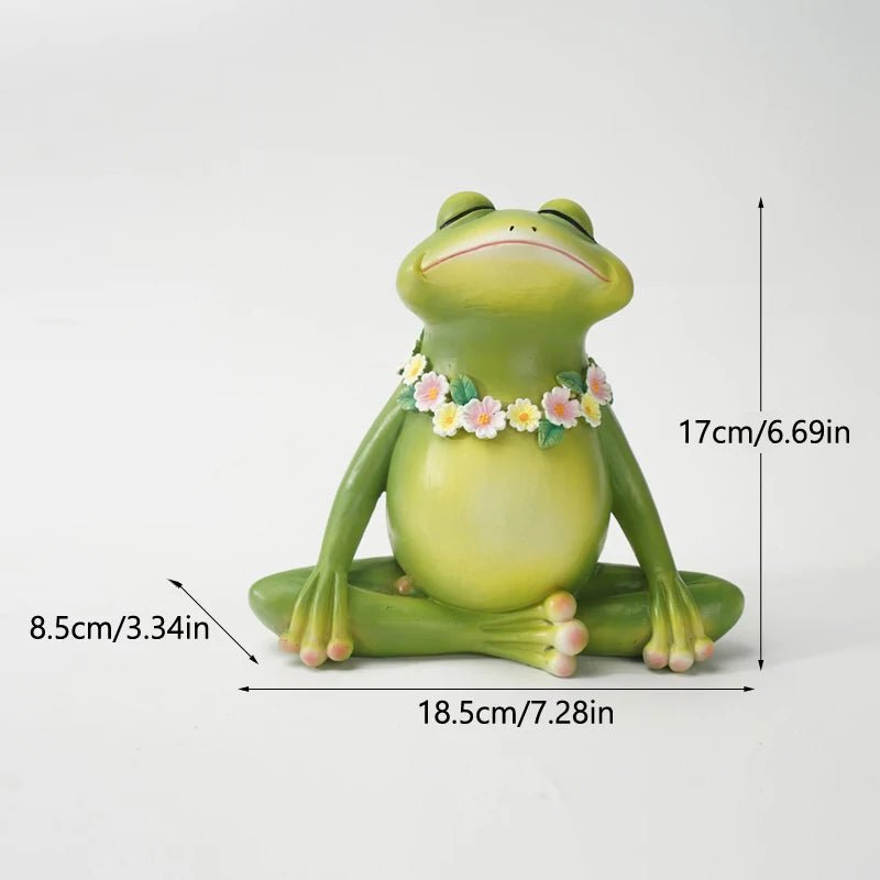 NORTHEUINS Modern Resin Frog Figurines - ZATShop Zen Frog