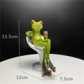 NORTHEUINS Modern Resin Frog Figurines - ZATShop Seat Frog