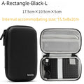Portable Mini Hard Shell Storage Bags - ZATShop A-Rectangle-Black-L