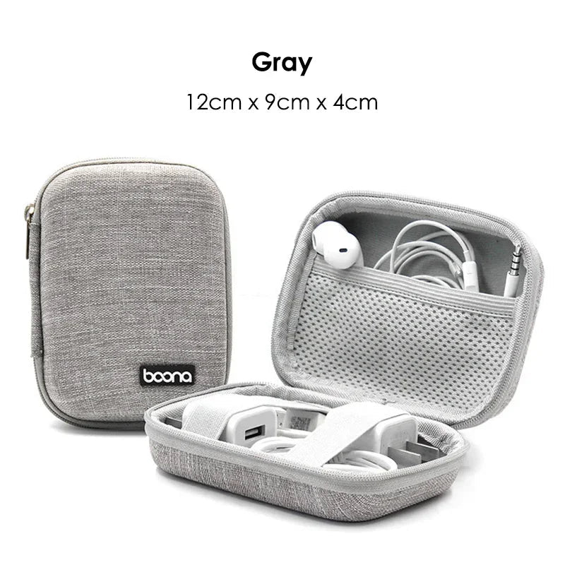 Portable Mini Hard Shell Storage Bags - ZATShop A-Rectangle-Gray